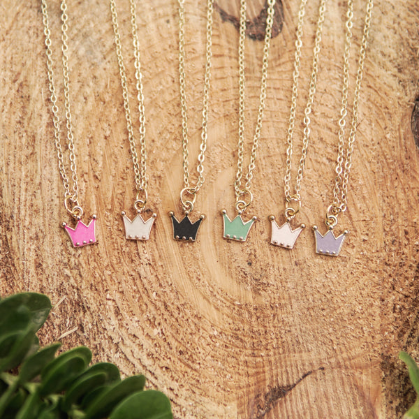 Crown Charm Pendant Necklace