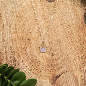 Light Purple Crown Necklace